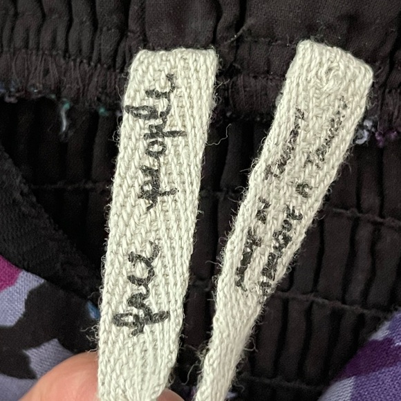 Free People Purple and Black Floral Ruched Tulle Cocktail Mini Dress size 4 EUC - Picture 7 of 9